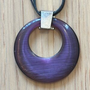 Purple Pendant & Rope Chain